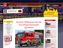 Tablet Screenshot of feuerwehr-quickborn.de